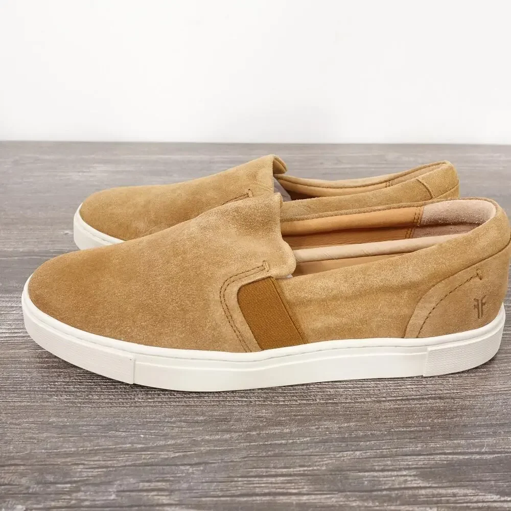 Frye Shoes‎ Womens Size 6 Brown Ivy Slip On Swan Suede Flats Casual Toffee